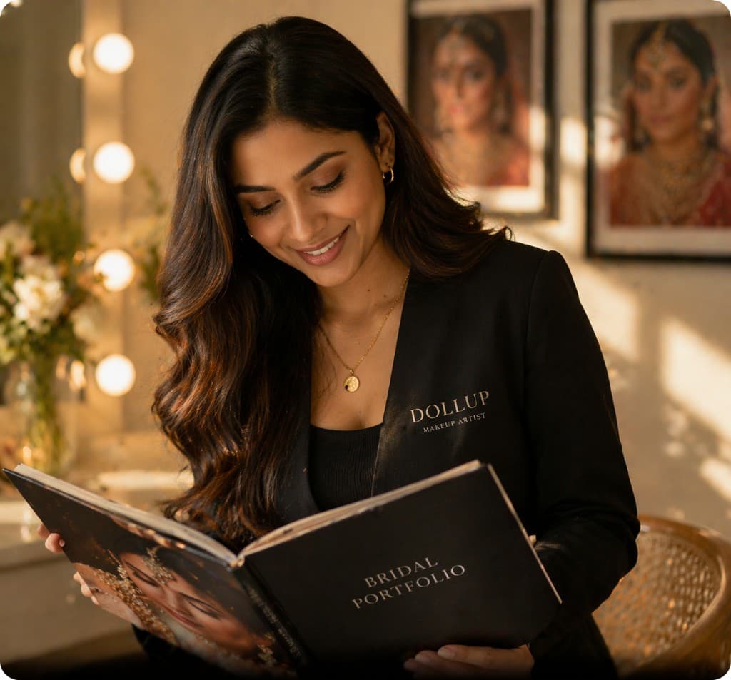 Dollup makeup artist with bridal portfolio