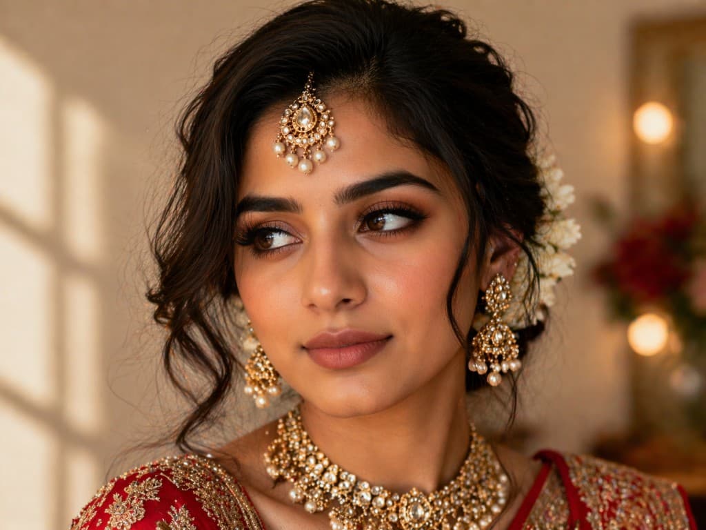 Bridal makeup — before look